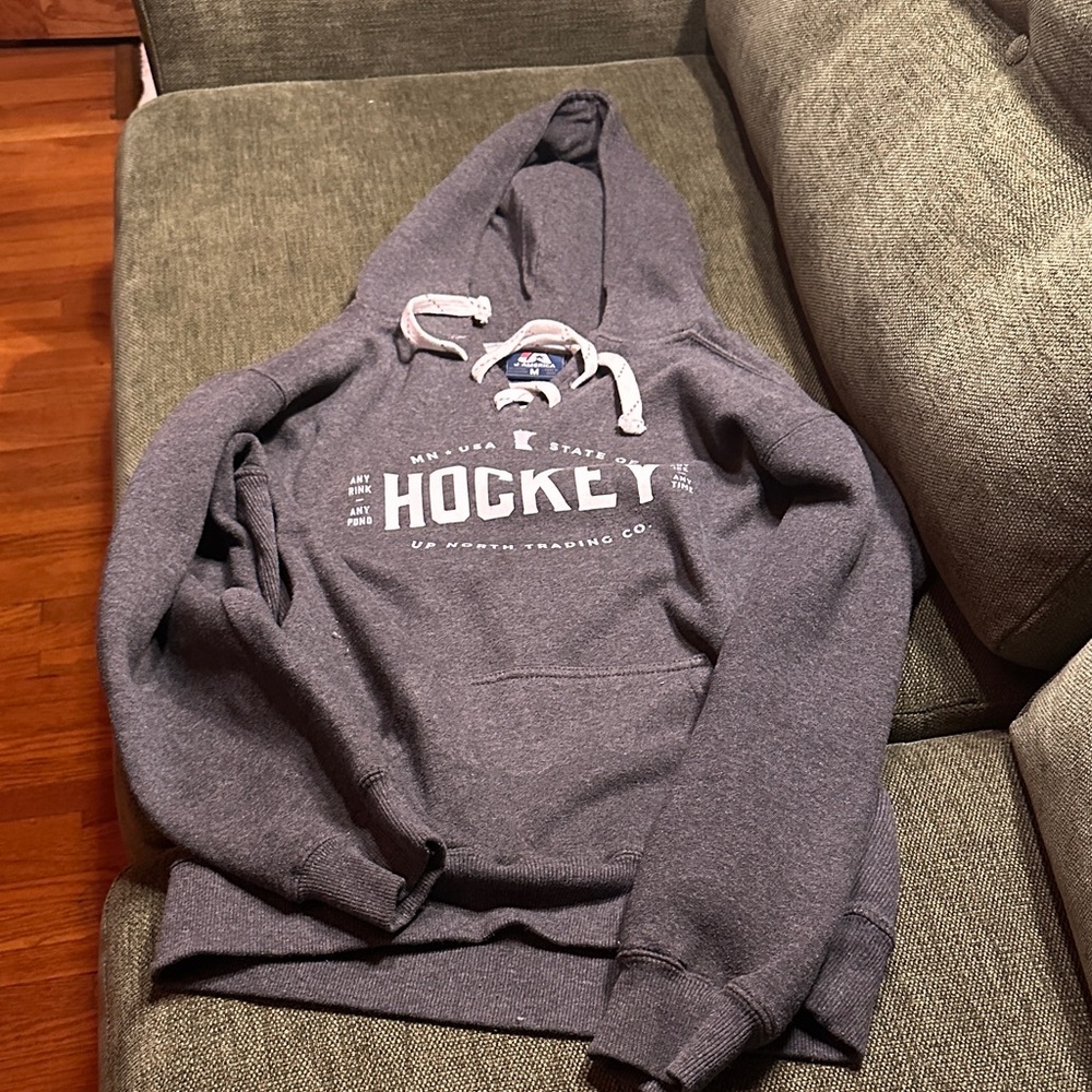 J. America Gray Hockey Hoodie